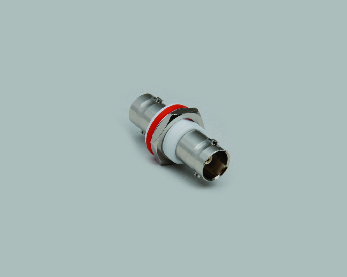 Einbauadapter, isolierter Einbau, schwarze Isolation, 50 Ohm