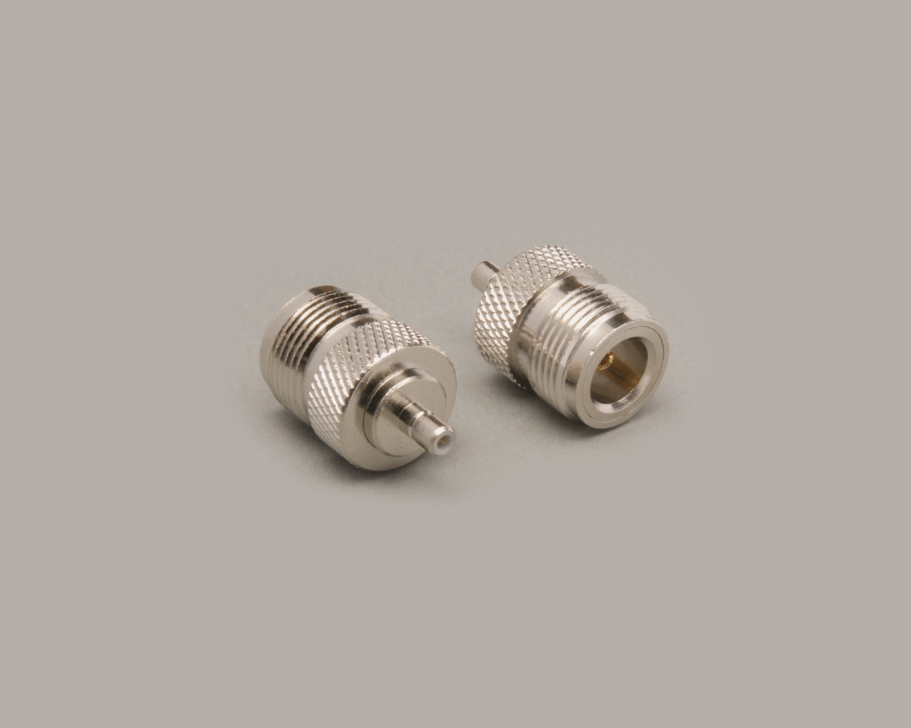 Adapter, SMB-Kupplung auf N-Kupplung, 50 Ohm, Teflon-Isolation