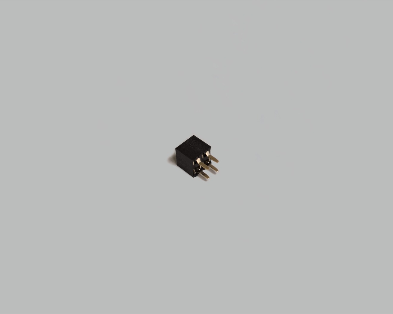 Buchsenleiste zweireihig 2x2-polig, gerade, vergoldet, Raster 2,54mm, Bauhöhe 5,0mm, Isolation Nylon 6T, nicht trennbar