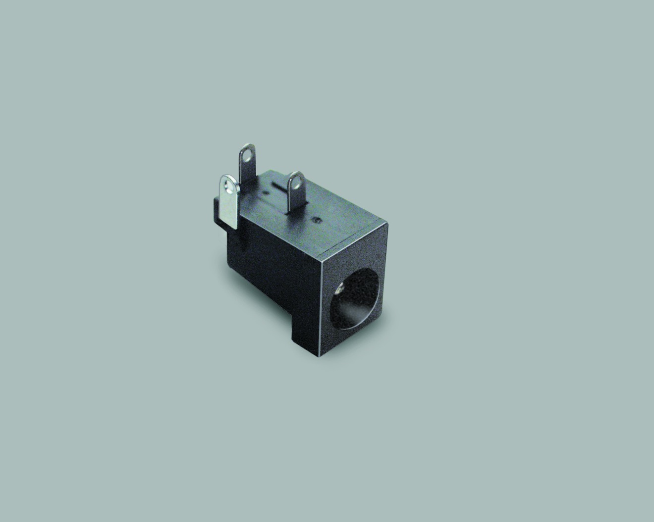 DC-Einbaubuchse, Schalter in Ruhestellung geschl., Flachkontakte, Stift 2,5mm