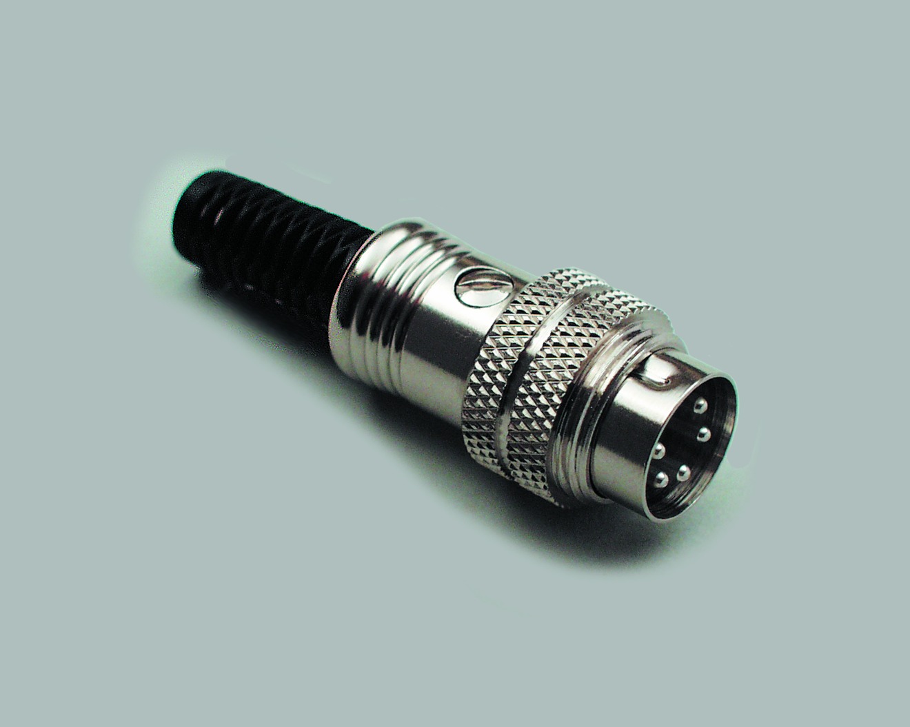 DIN Stecker 8 polig/270°, Metallausführung, Schraubverschluss