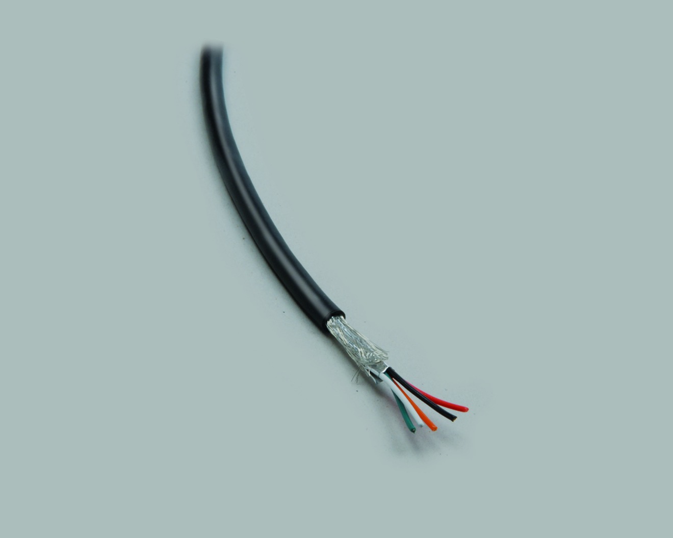 Mini + Micro USB 2.0-Kabel, 5-polig, rund, schwarz, geschirmt, 100m Ring