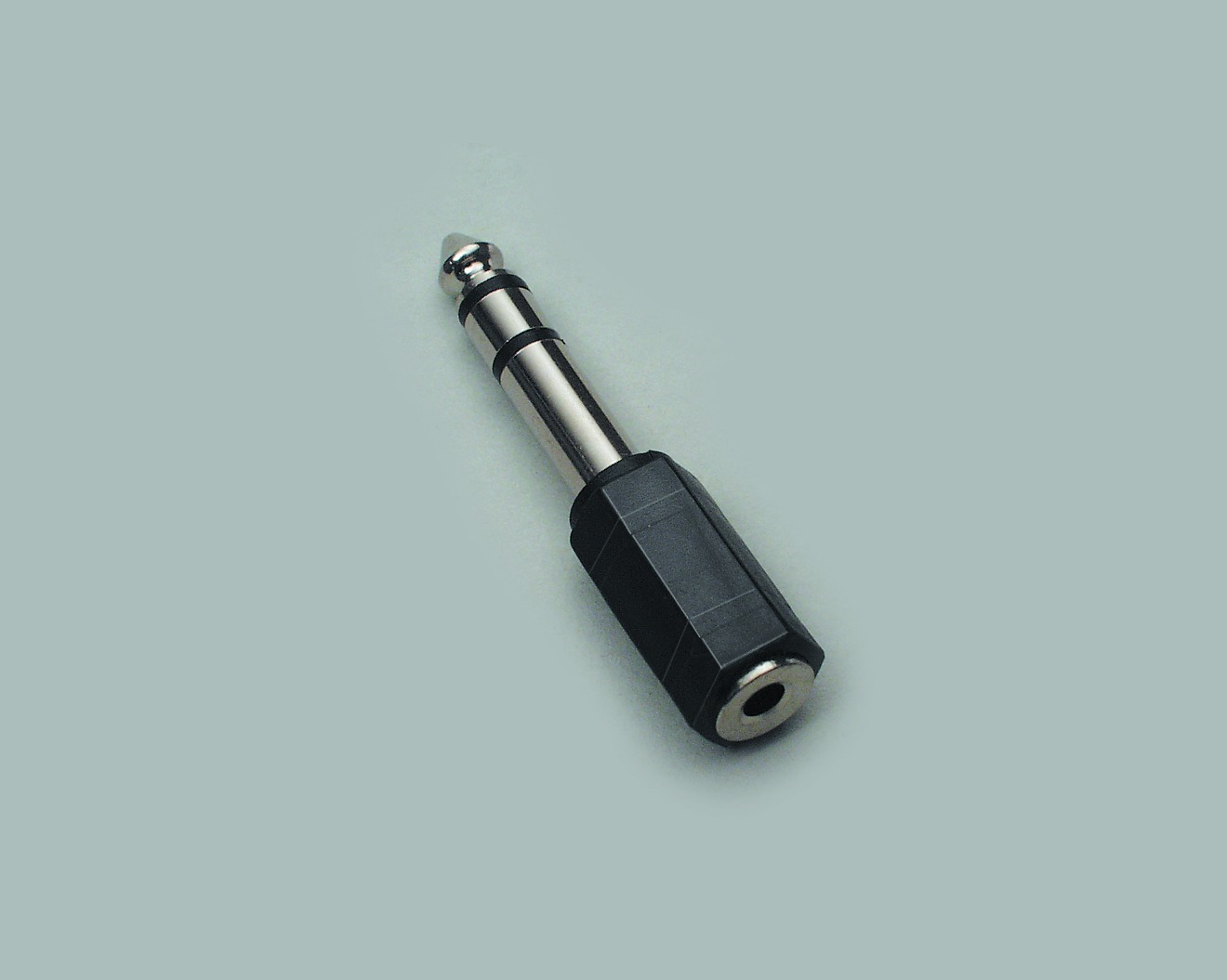 Adapter, Klinkenstecker 6,3mm stereo auf Klinkenkupplung 3,5mm stereo, 100 Stk.