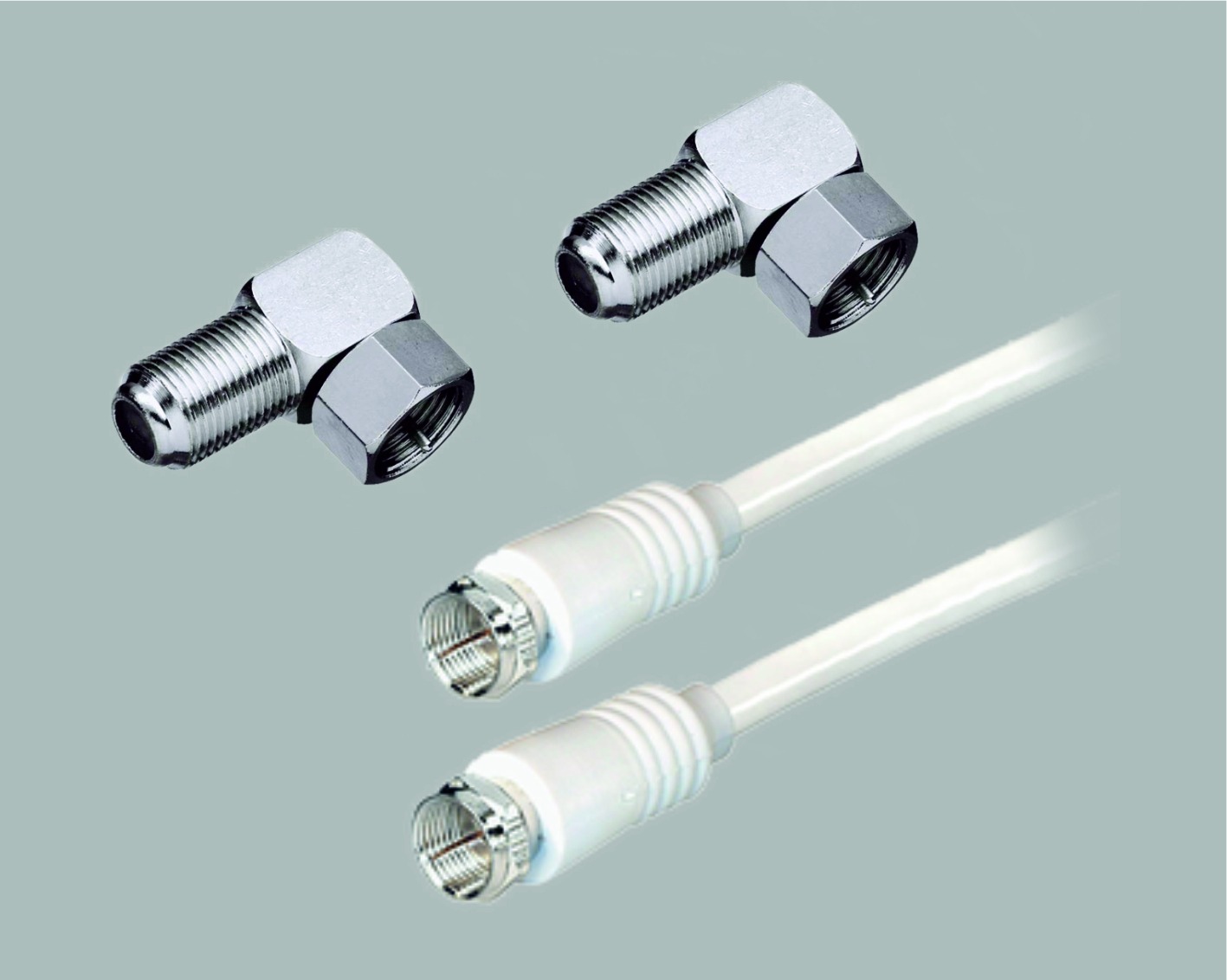 SAT-Anschlussset mit 2x Winkeladapter
