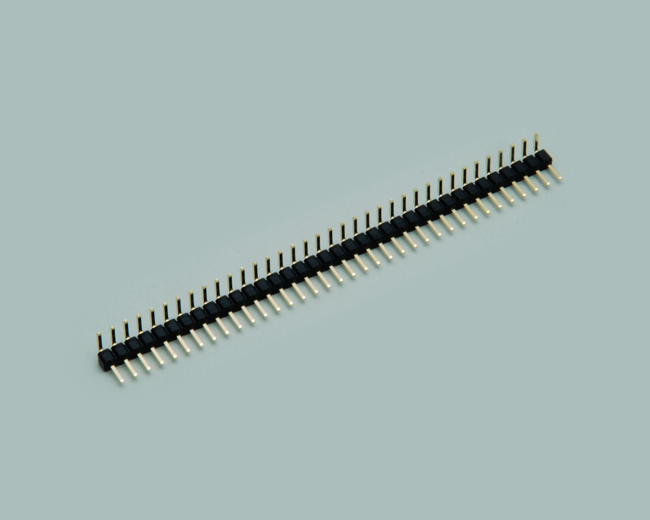 Stiftleiste 20 polig  abgewinkelt, vergoldet, Raster 2,54mm, 100 Stk.
