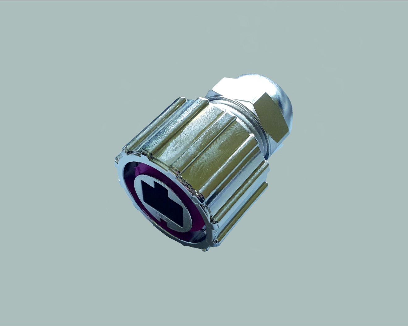 Modular Steckergehäuse wassergeschützt nach IP67, für RJ45, 8P8C, robuste Metallausführung, Bajonettverschluss