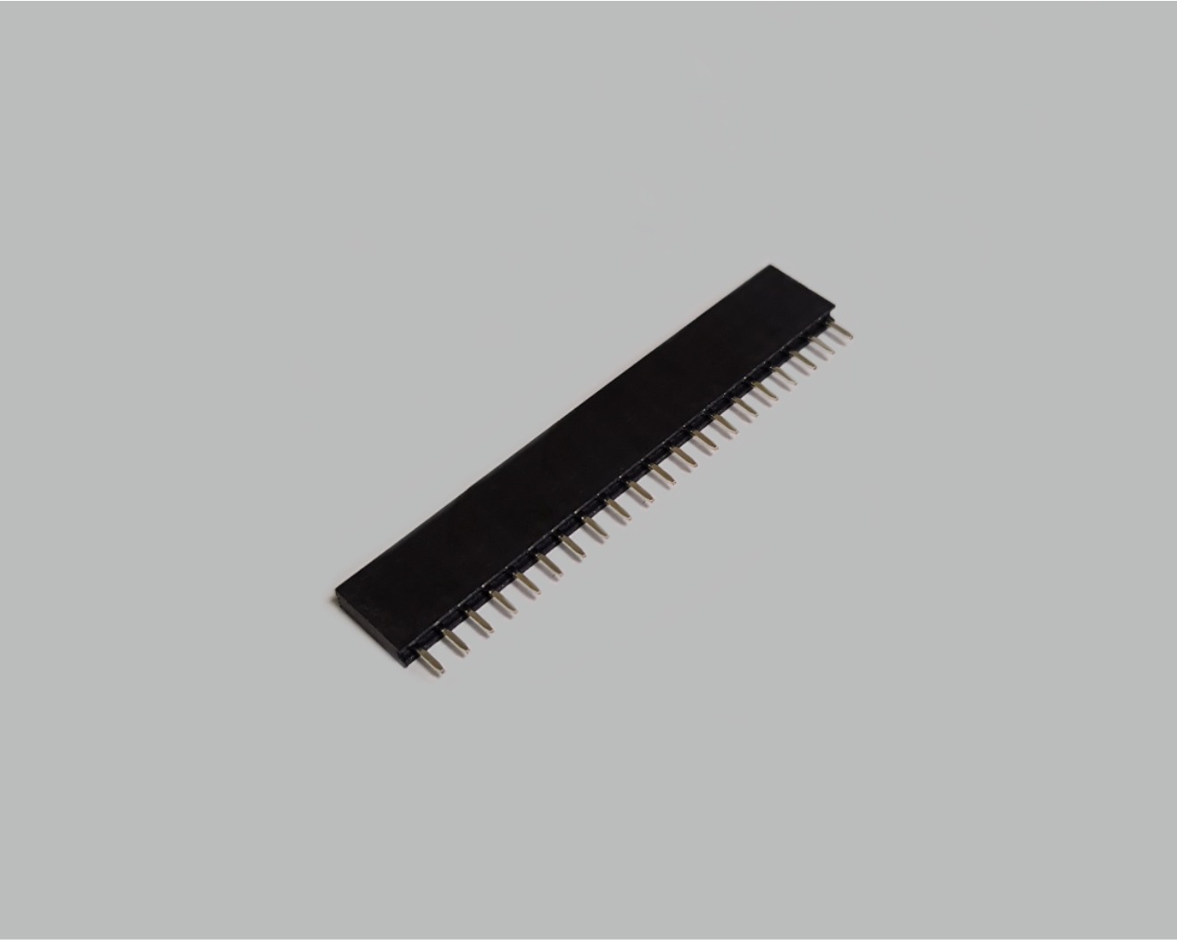 Buchsenleiste einreihig 20-polig, gerade, vergoldet, Raster 2,54mm, Bauhöhe 8,5mm, nicht trennbar