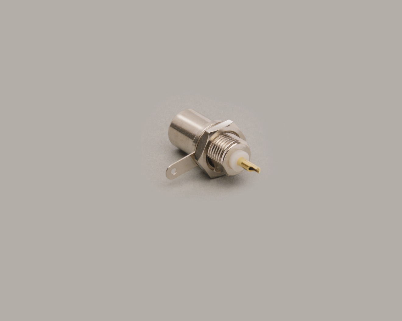 FME-Einbaustecker, 50 Ohm, Teflon-Isolation, Einlochmontage