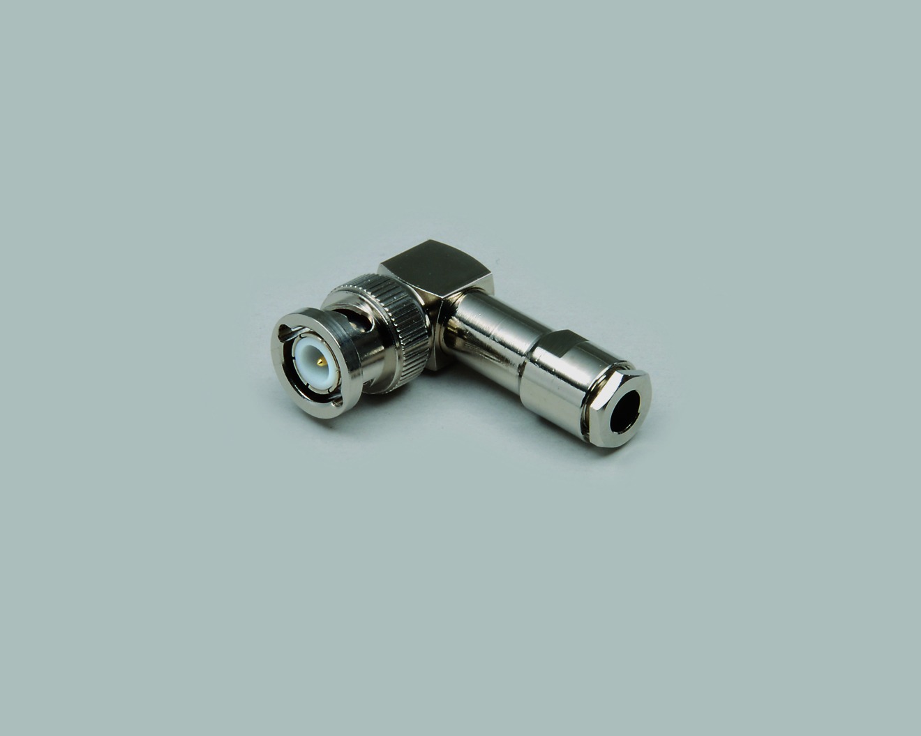 BNC-Winkel-Stecker, Lötausf., RG 59/U