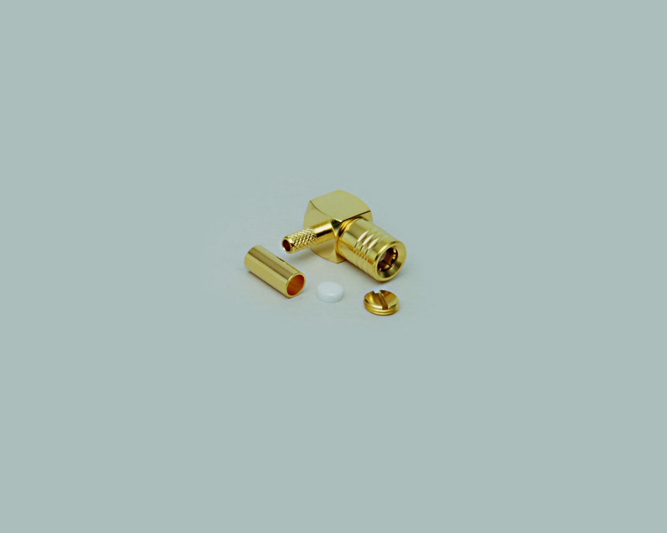 SMB-Winkelstecker, Crimpausführung, RG 174/U, 100 Stk.
