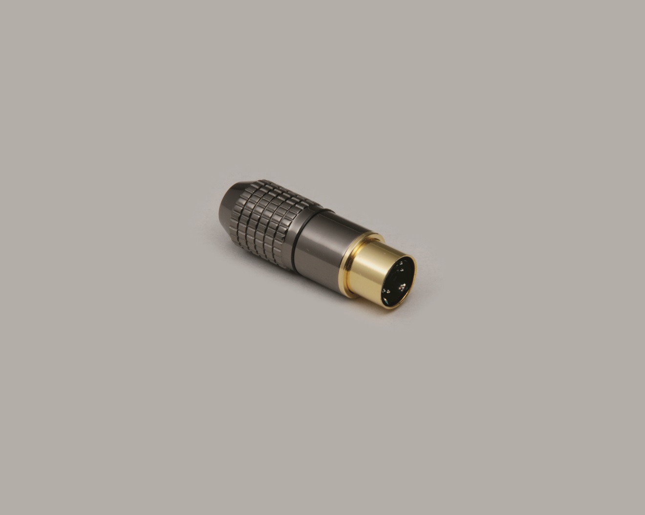 Mini-DIN-Stecker 8-pol., hochwertige Metallausf., Anschlüsse und Kontakte vergoldet, 100 Stk.