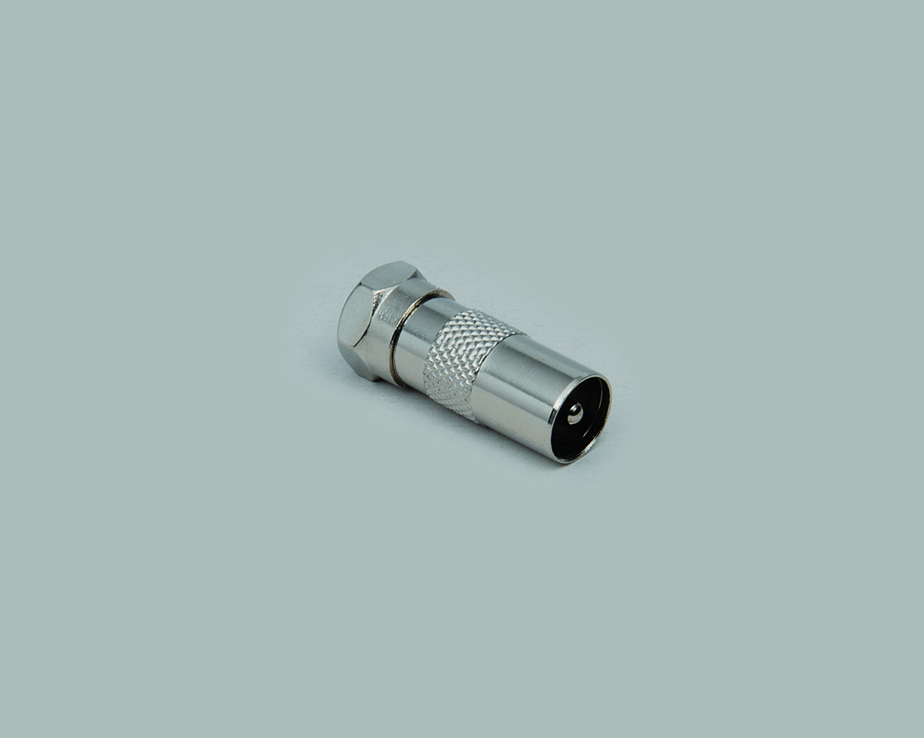 Adapter, F-Stecker auf Koax-Stecker, 100 Stk.