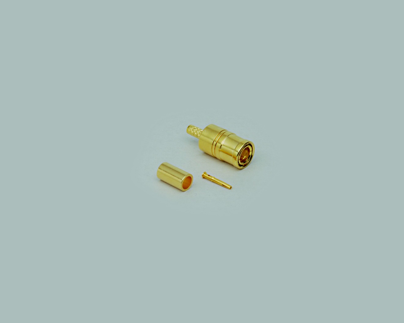 SMB-Reverse Stecker 50 Ohm, Crimpausf., Teflon-Isolation, Belden H 155