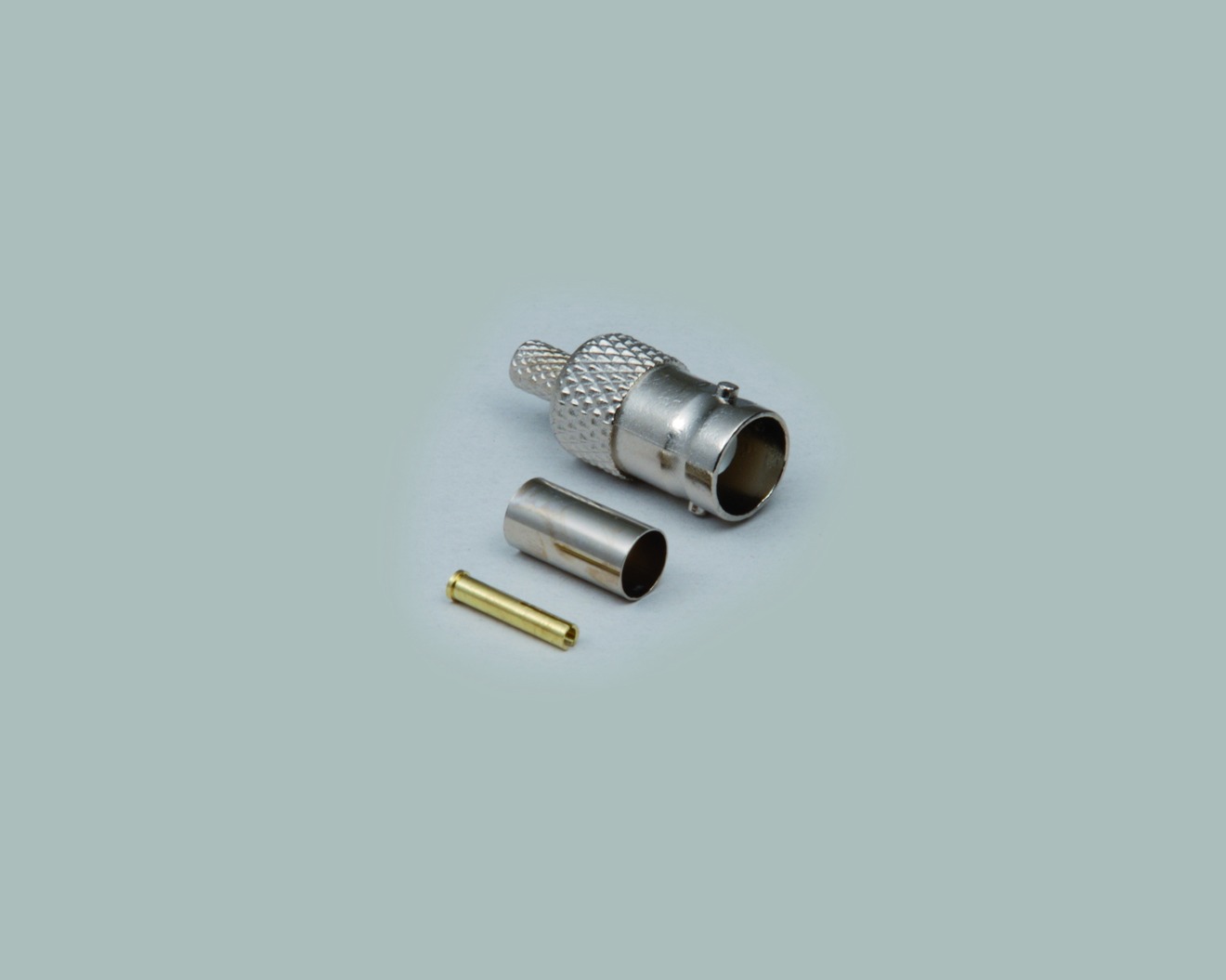 BNC-Crimpkupplung, Teflon Isolation, Aircom Plus/Ecoflex 10