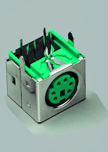 Mini-DIN-Einbaubuchse 6-pol., violett