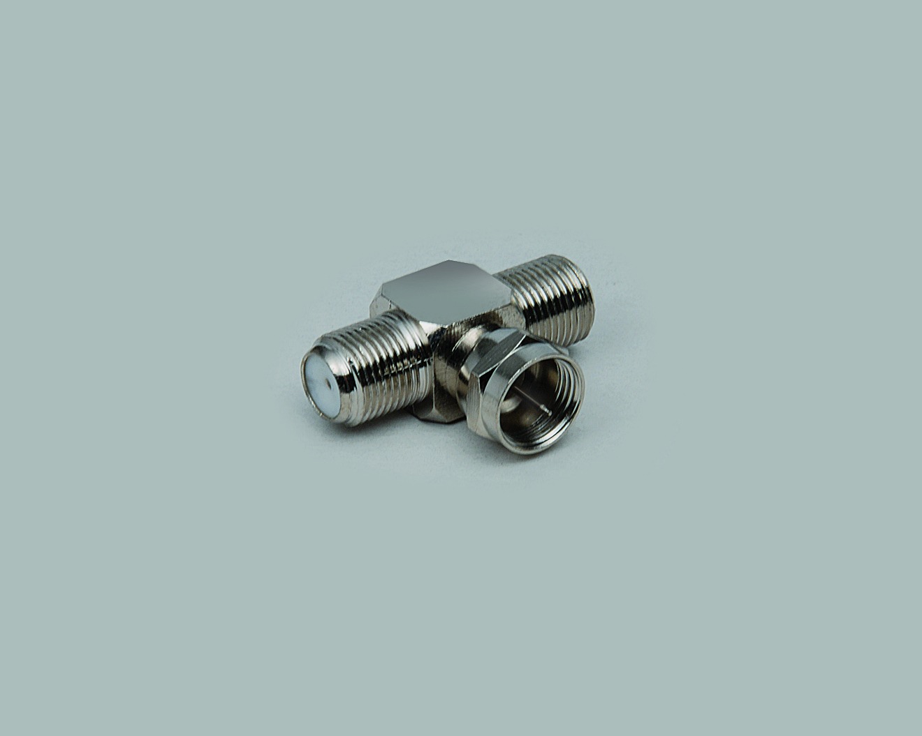 Adapter, T-Stück, 1 x F-Stecker, 2 x F-Kupplung