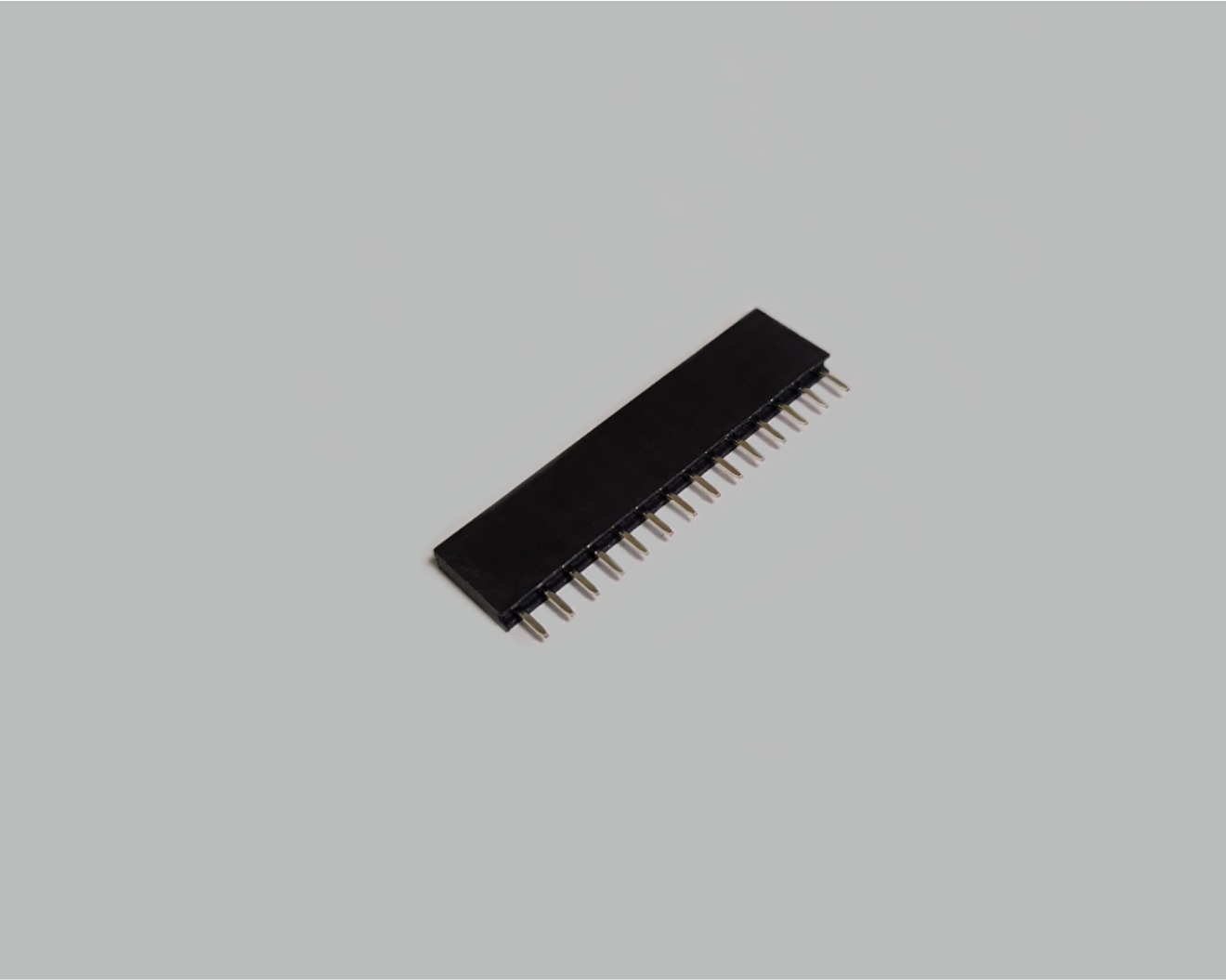 Buchsenleiste einreihig 14-polig, gerade, vergoldet, Raster 2,54mm, Bauhöhe 8,5mm, nicht trennbar