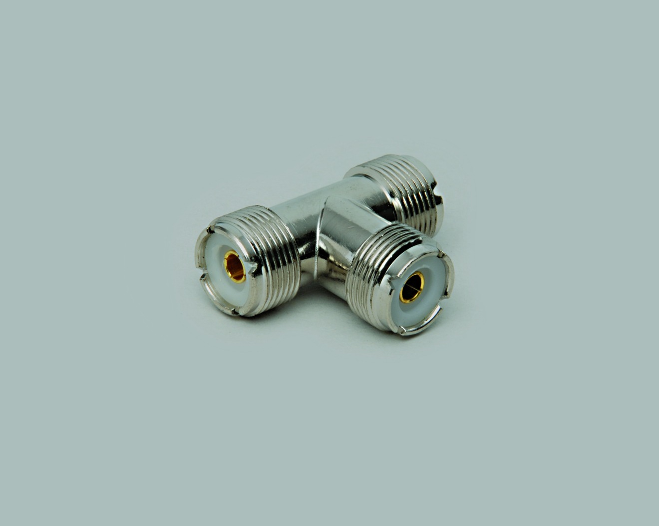 Adapter, UHF-T-Stück, 3 x UHF-Kupplung