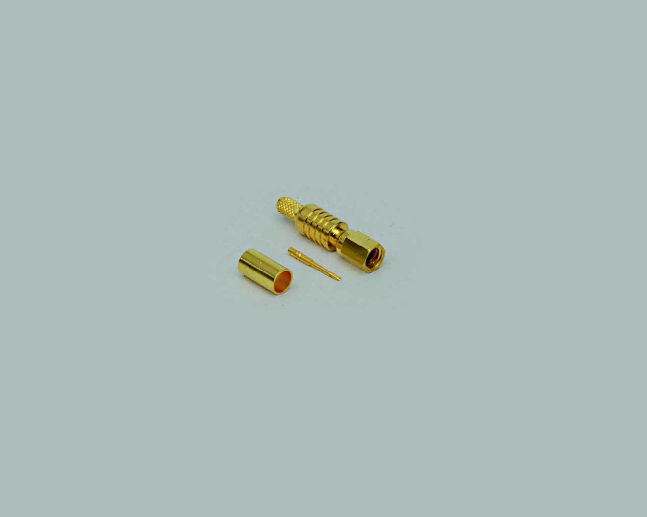 SSMC-Crimpstecker für RG 174/U, vergoldet