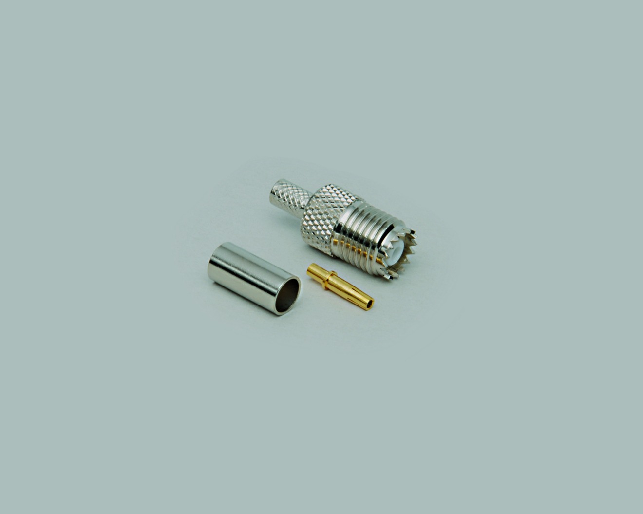 Mini-UHF-Kupplung, Crimpausführung, RG 58/U
