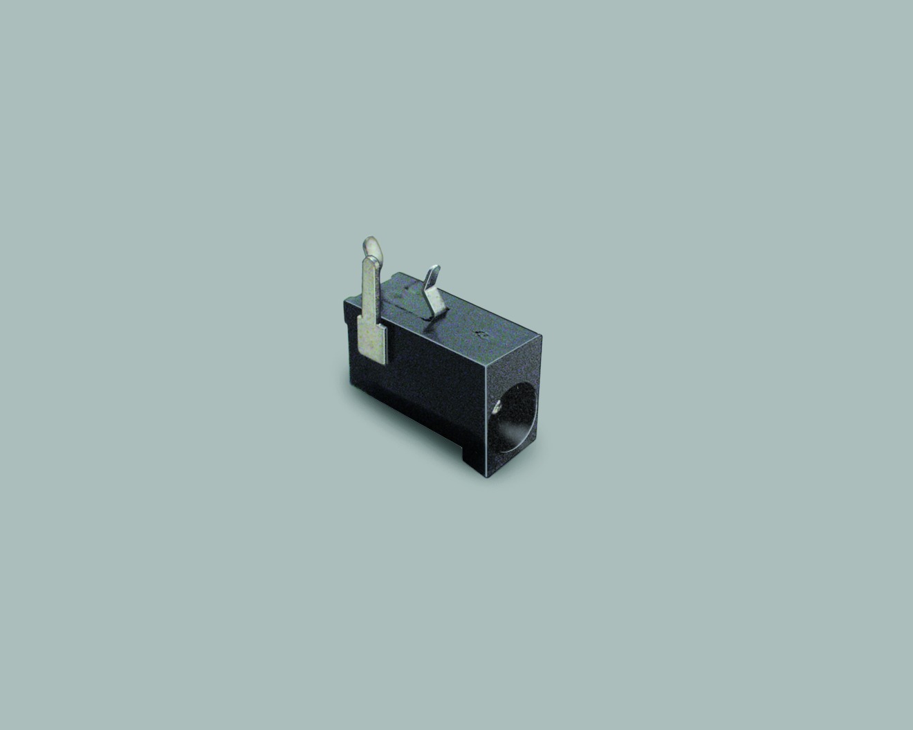 DC-Einbaubuchse, Schalter in Ruhestellung offen, Printmont., Winkelkontakte, Stift 1,3mm
