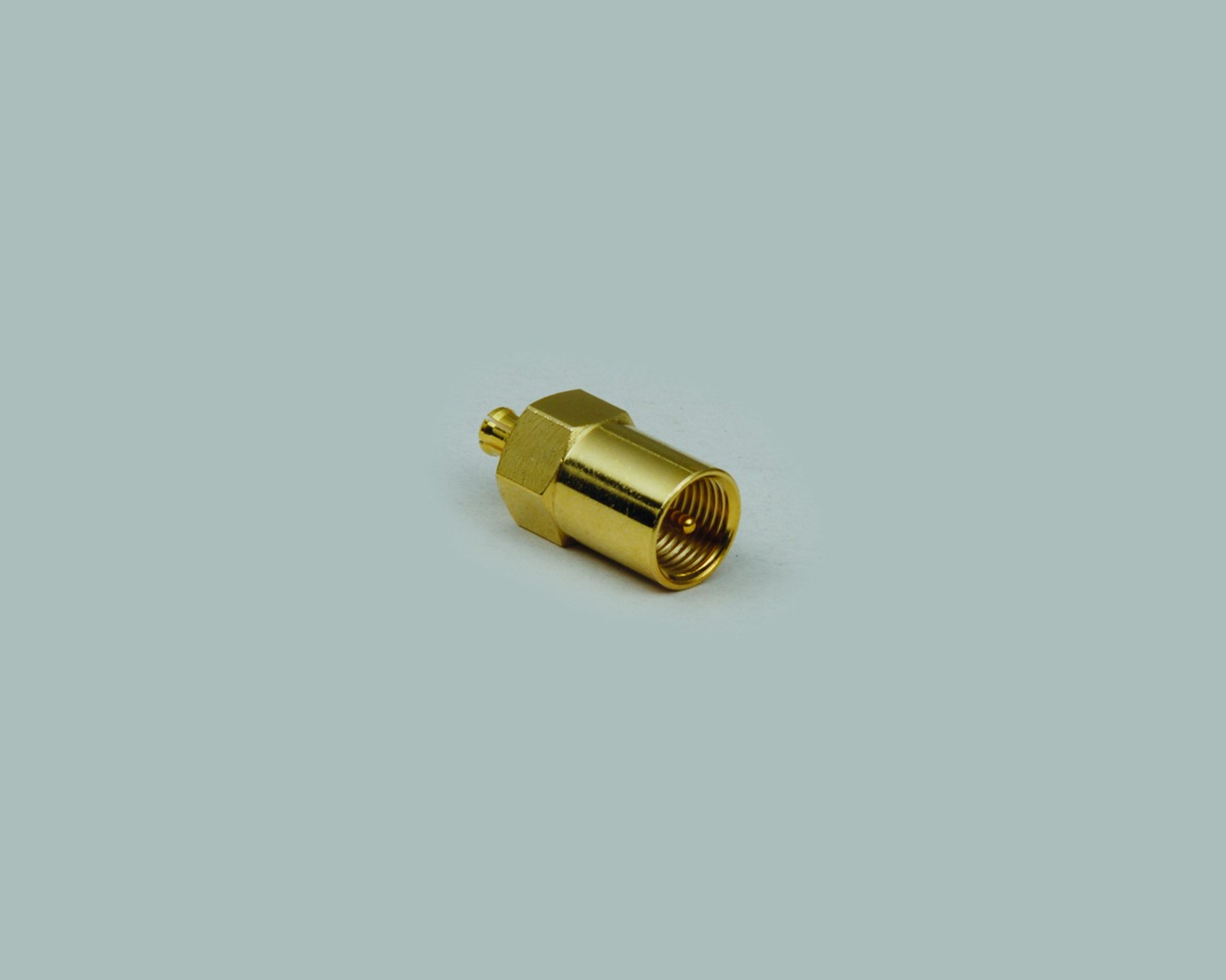 Adapter, MCX Stecker auf FME Stecker, vergoldet