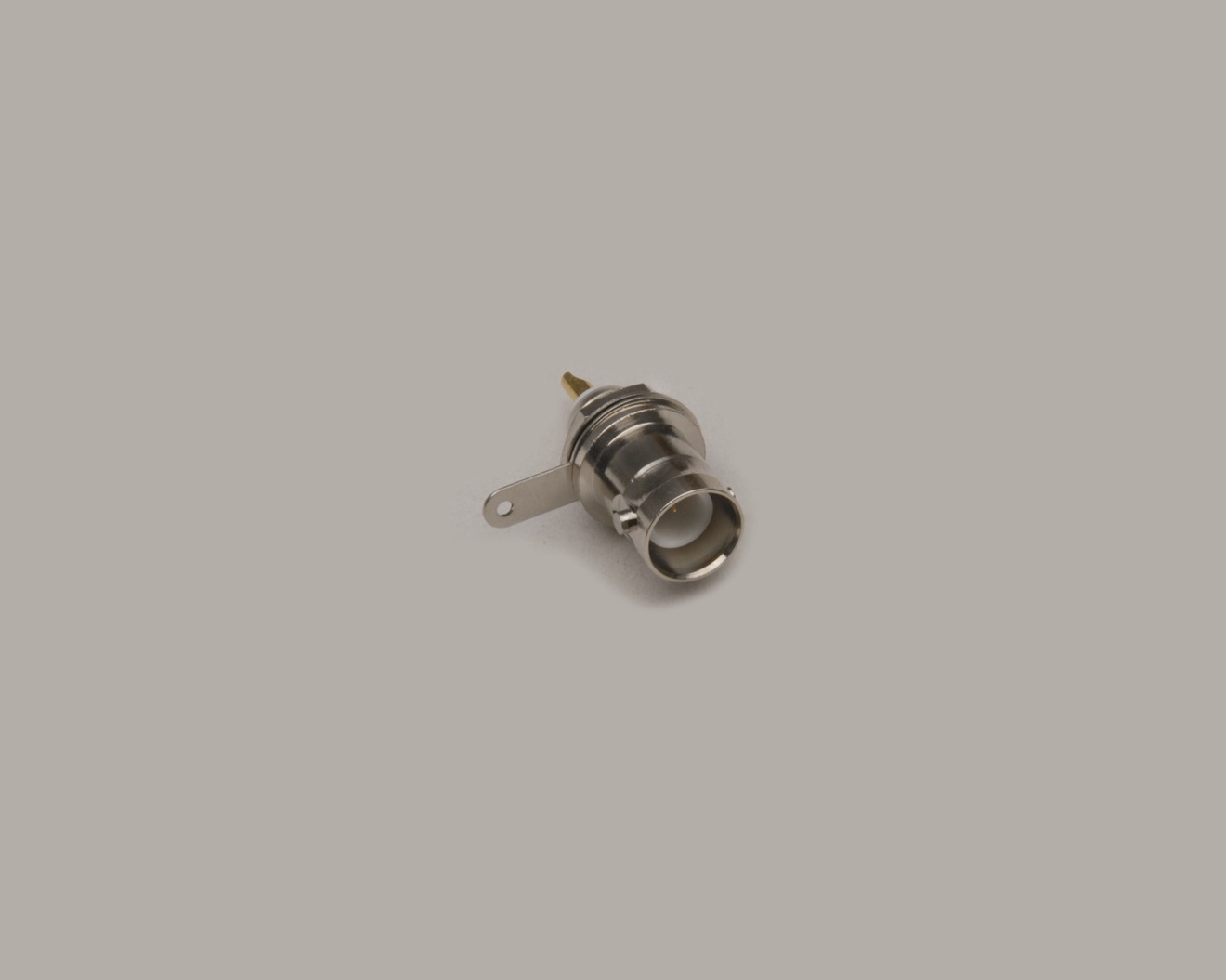 Reverse BNC-Einbaubuchse, 50 Ohm, Teflon-Isolation, Einlochmontage