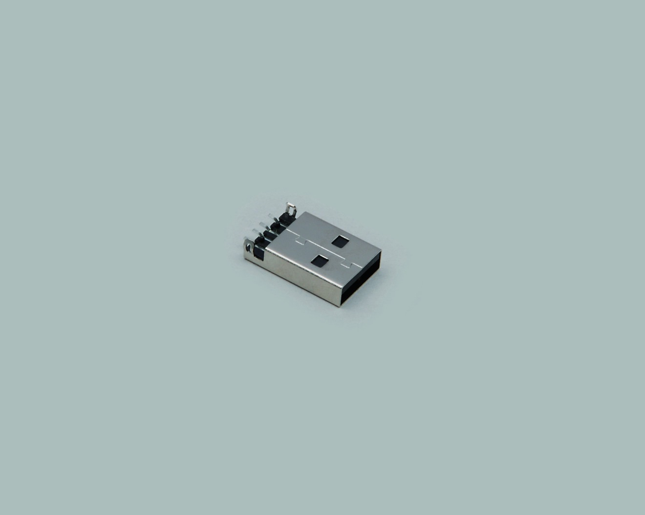 USB-A Einbaustecker, SMD Montage 90°