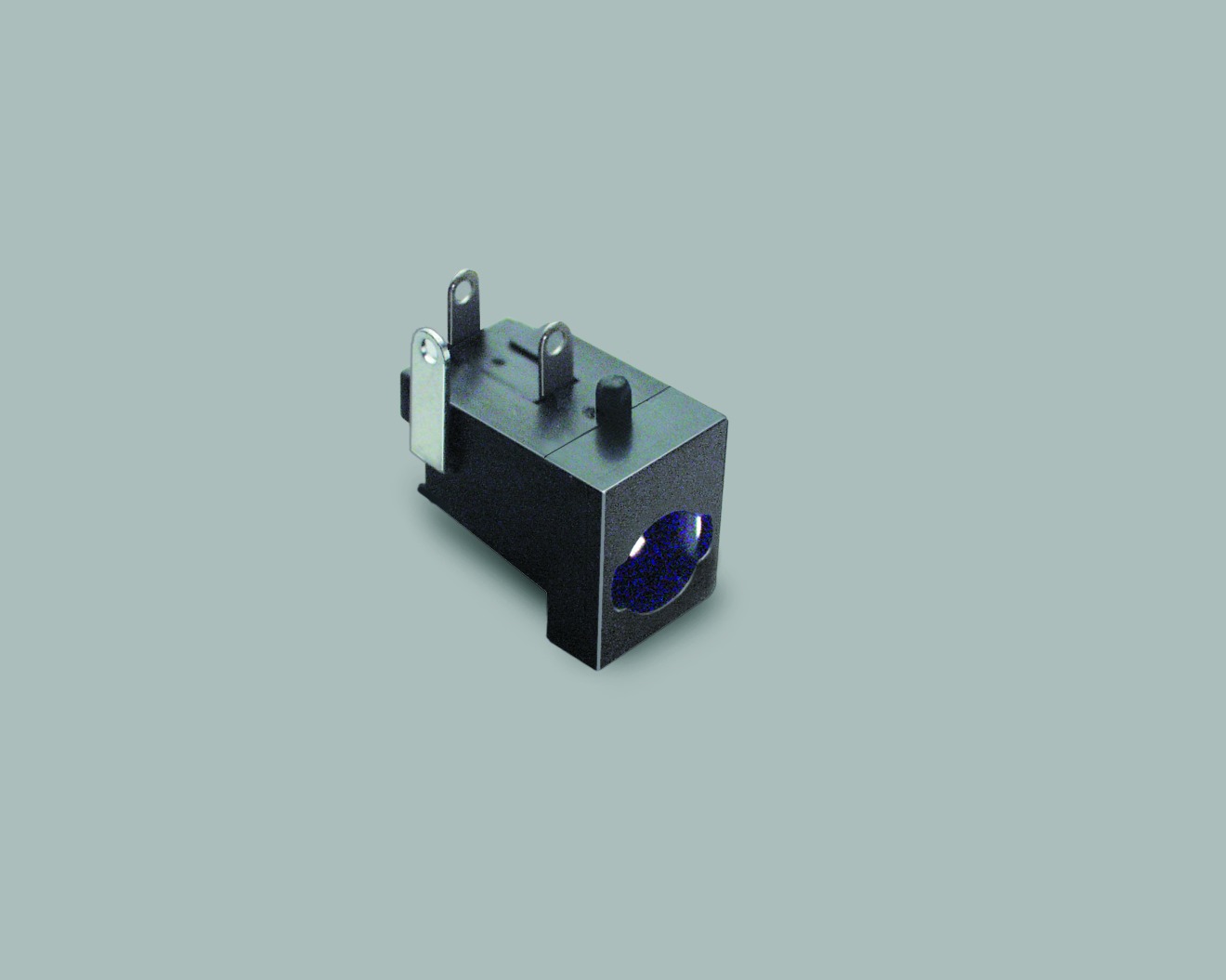 DC-Einbaubuchse 2,5mm , print 90° - 12V/5A , mit Verriegelung, 50 Stk.