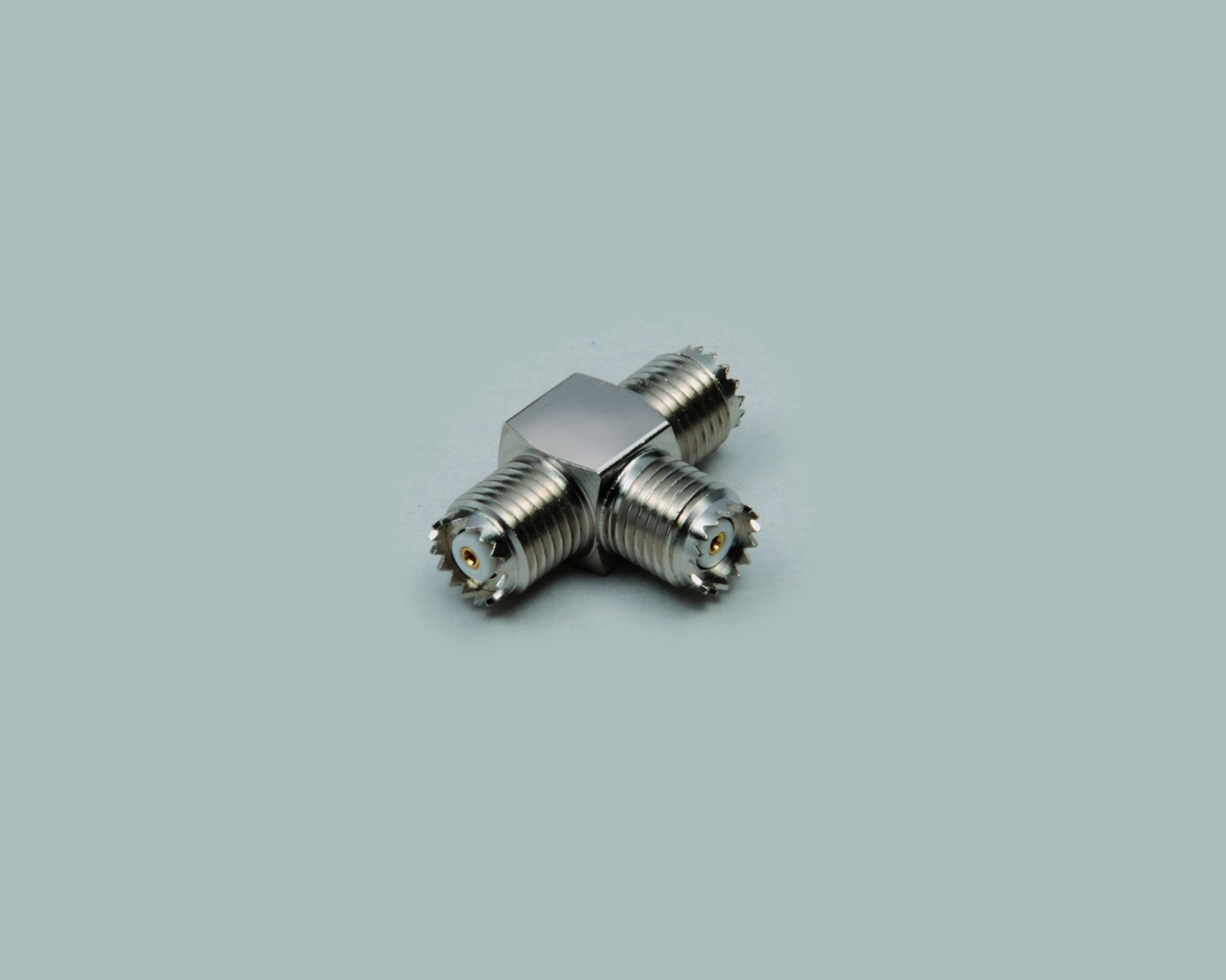 Adapter, Mini-UHF-T-Stück, 3 x Mini-UHF-Kupplung