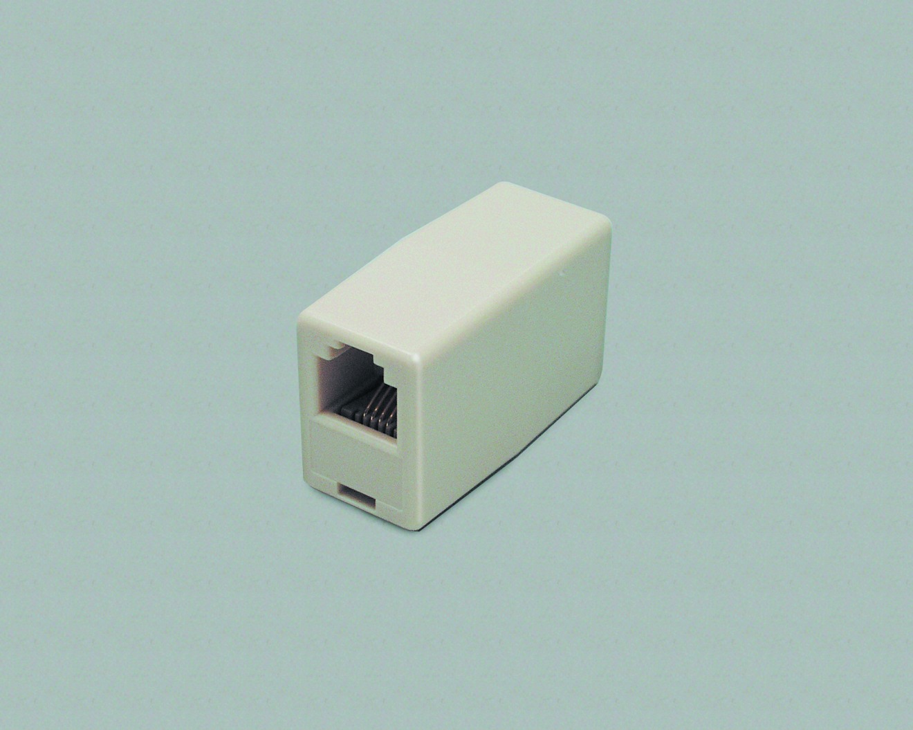 Modular- Adapter, Kupplung auf Kupplung 8-polig 8P8C(RJ45), ungeschirmt, Verschaltung 1:1, Farbe weiß