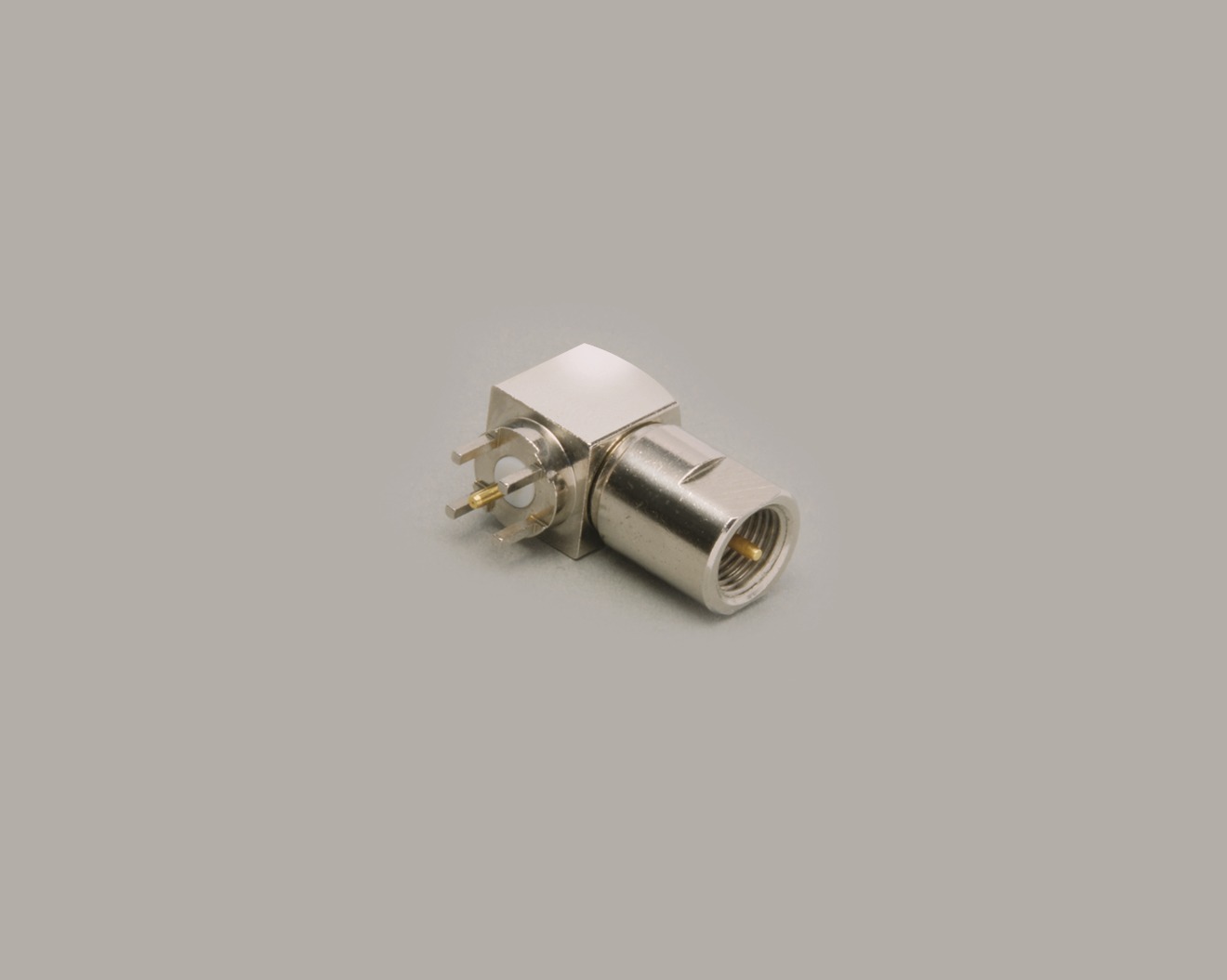 FME-Einbaustecker, 50 Ohm, Teflon-Isolation, Printmontage 90°