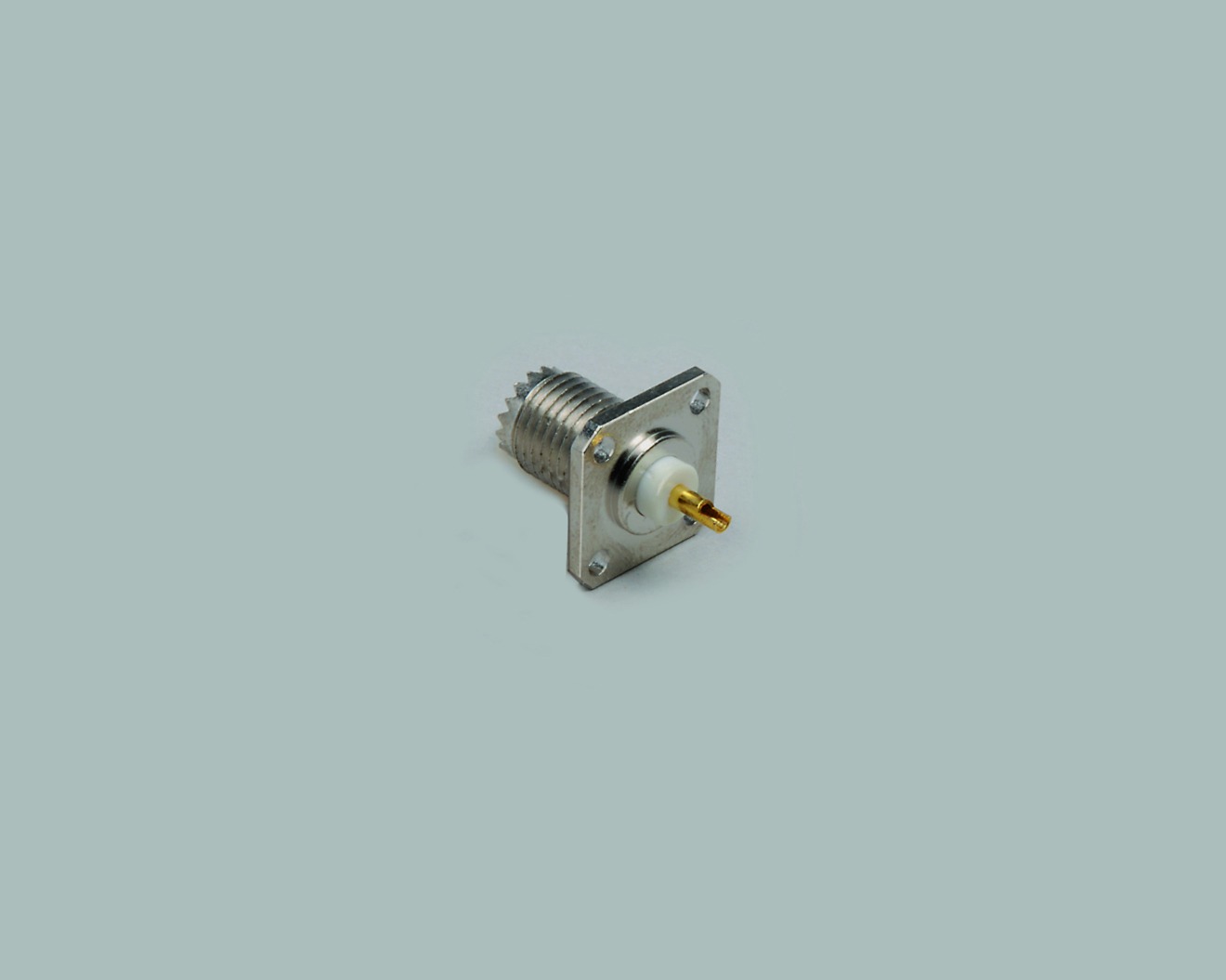 Mini-UHF-Einbaubuchse 50 Ohm, Flanschbefestigung