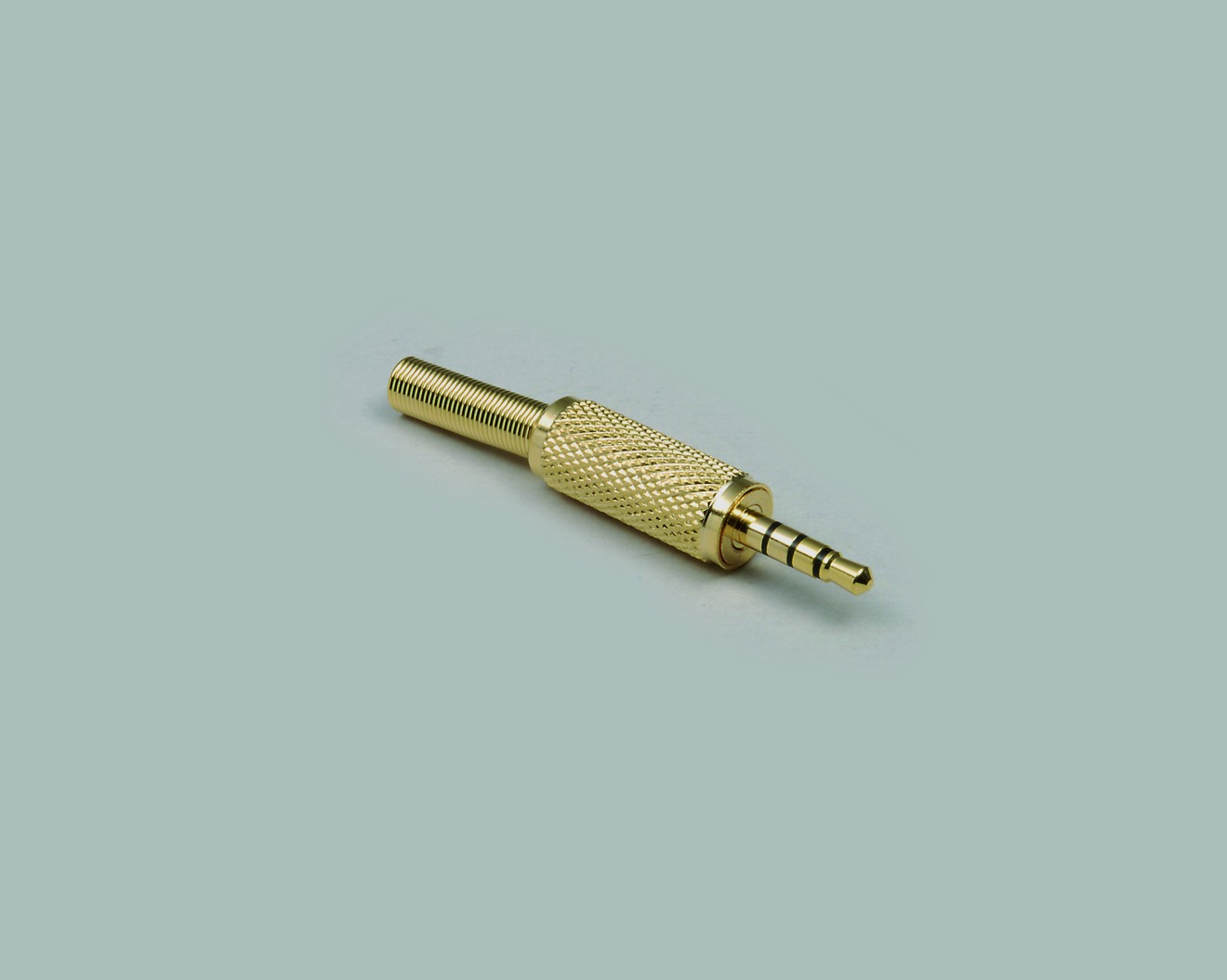 Klinkenstecker 3,5mm 4 polig Metallausführung, vergoldet, 100 Stk.